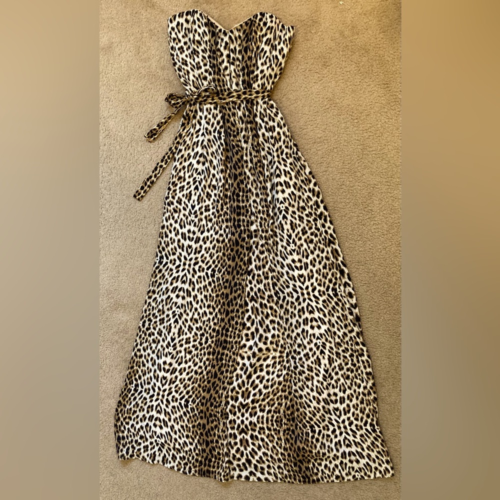 Twelfth Street by Cynthia Vincent Women's Leopard Print Maxi Dress Size 6